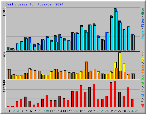 Daily usage for November 2024