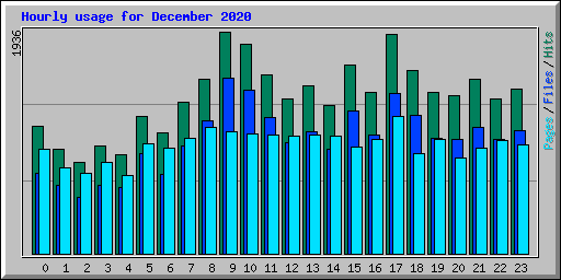 Hourly usage for December 2020