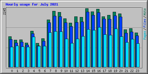 Hourly usage for July 2021