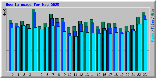 Hourly usage for May 2025