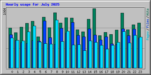 Hourly usage for July 2025