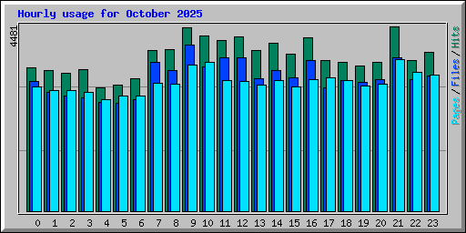 Hourly usage for October 2025