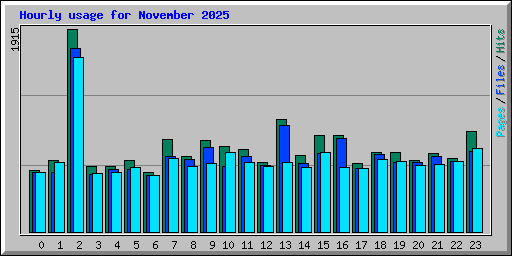 Hourly usage for November 2025